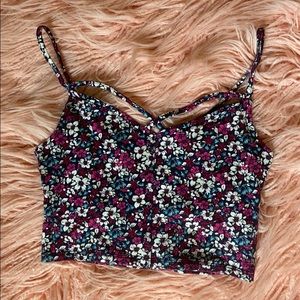 Hollister floral crop top